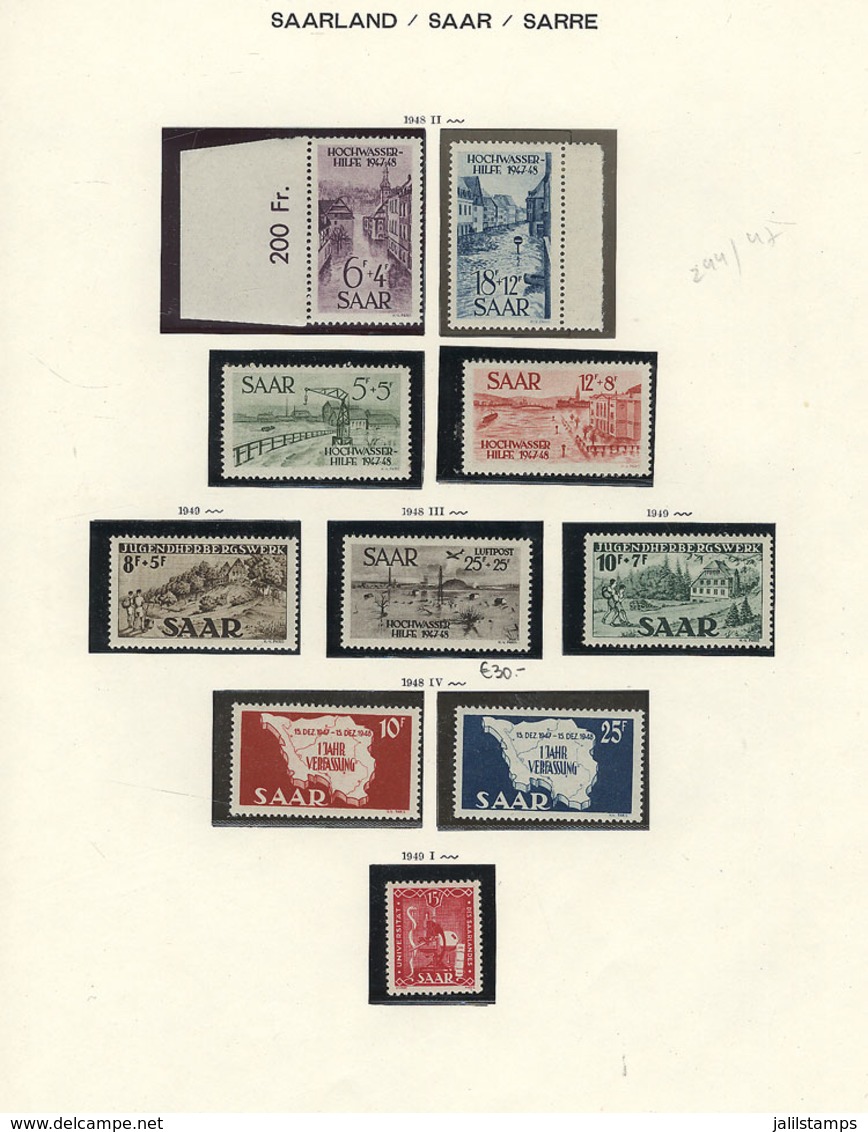 62 GERMANY - FRENCH OCCUPATION + OTHER: Collection In Schaubek Album That Includes Good Stamps And Sets Of Sarre, French - Verzamelingen