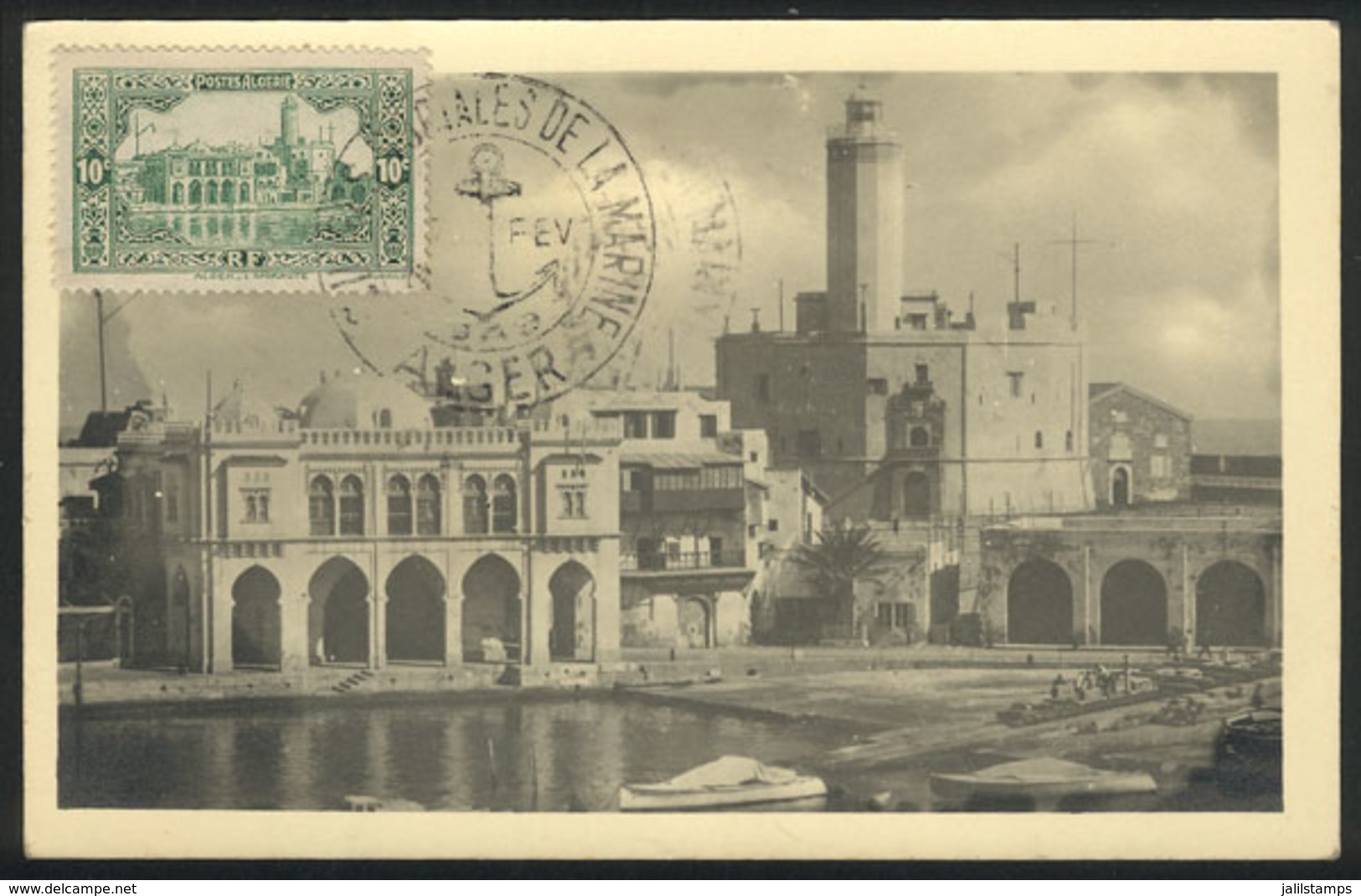 82 ALGERIA: ALGIERS: L'Amiraute, Architecture, Old Maximum Card, VF Quality - Algeria (1962-...)