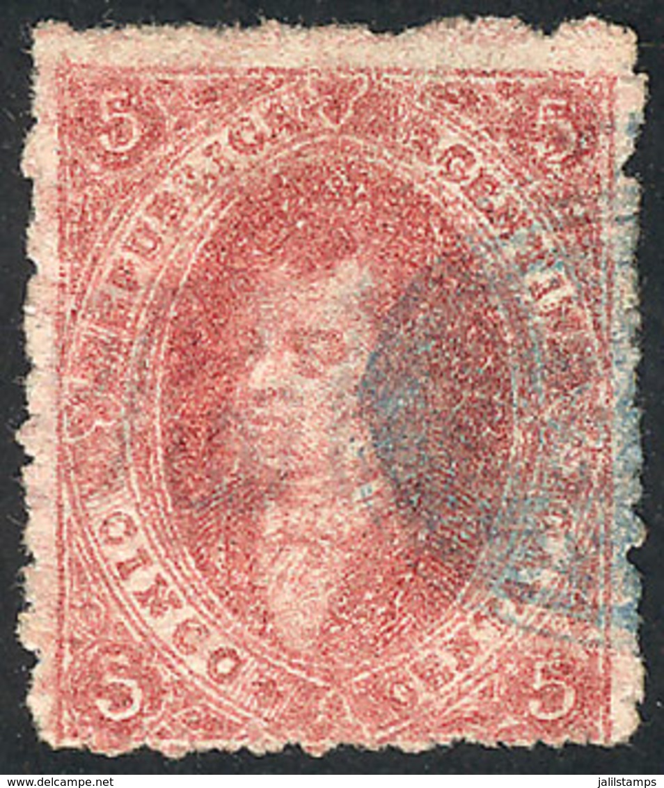 99 ARGENTINA: GJ.25, 4th Printing, Superb Example With Extremely Rare Cancel, Possibly Of Private Origin (mark For Wax S - Ongebruikt