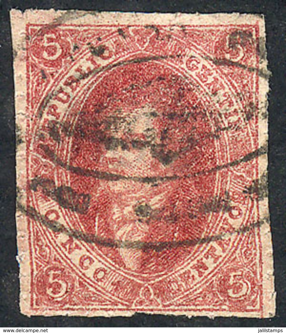 100 ARGENTINA: GJ.25, 4th Printing, With Rococo Cancel Of RIO CUARTO, VF Quality! - Ongebruikt