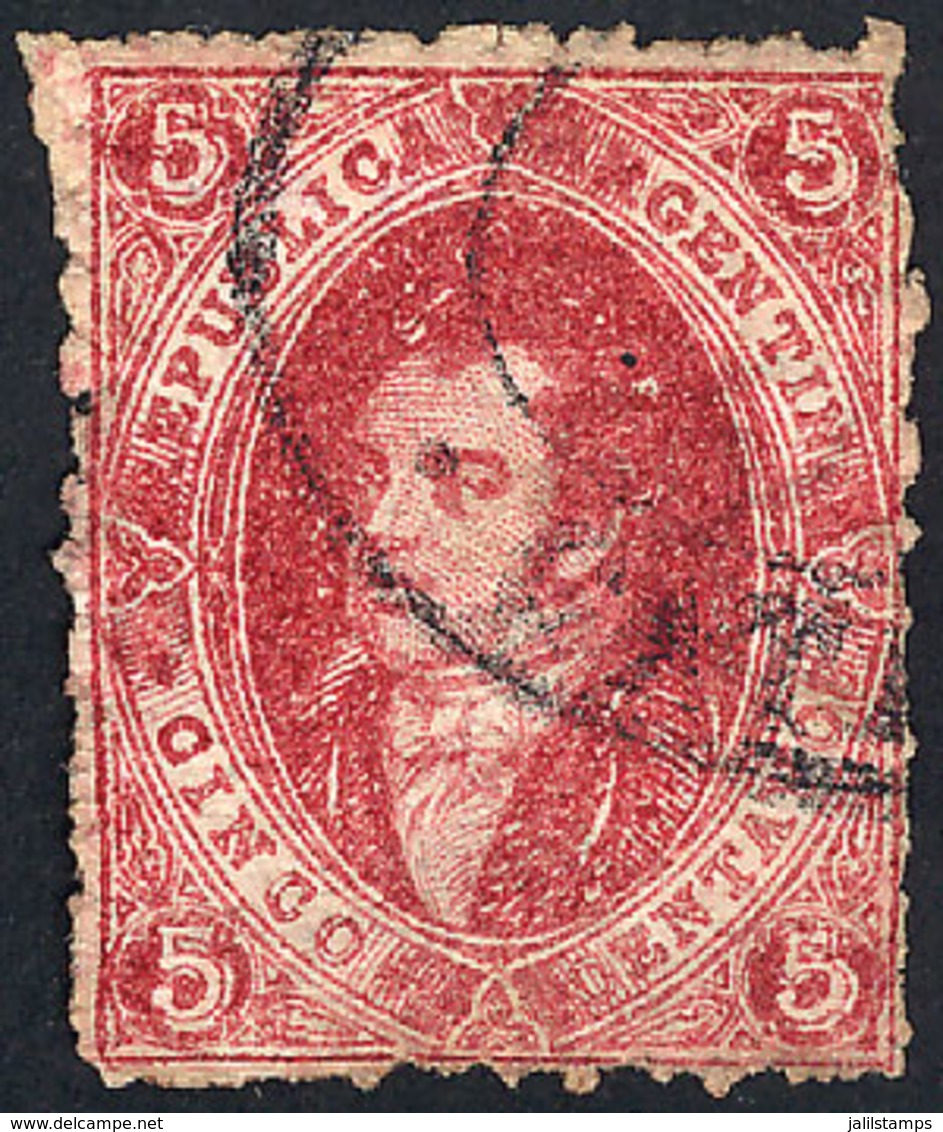 102 ARGENTINA: GJ.26, 5th Printing, Dry Impression Variety (hollow Font), Very Fine Quality! - Ongebruikt