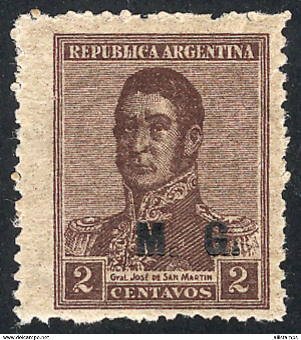 247 ARGENTINA: GJ.159, With W.Bond Watermark, MNH, Superb, Very Rare! - Service