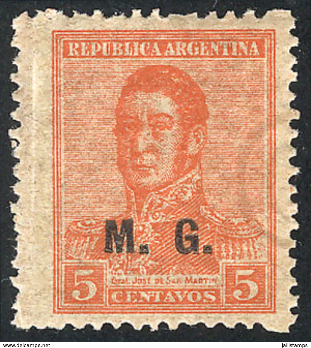 248 ARGENTINA: GJ.160, With W.Bond Watermark, MNH, VF Quality, Rare! - Dienstzegels