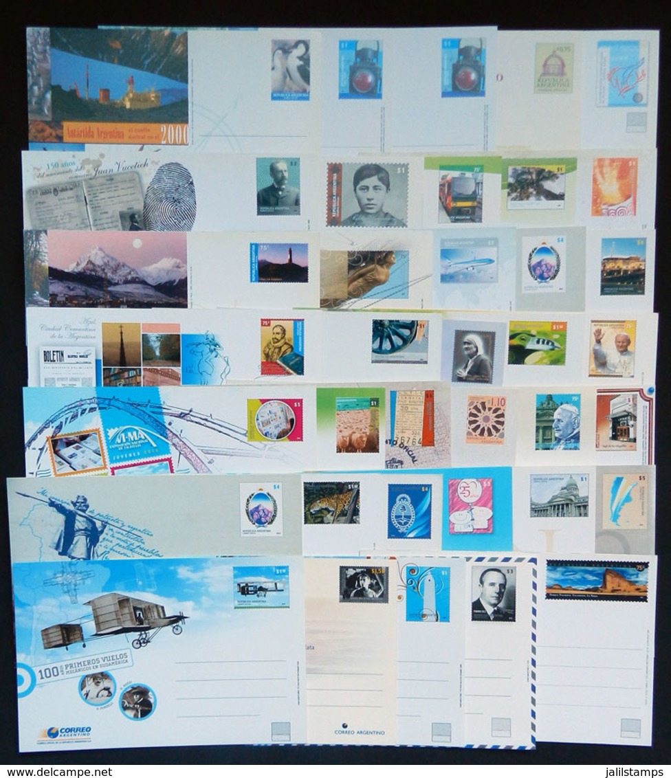 312 ARGENTINA: Lot Of MODERN AND VERY THEMATIC Postal Stationeries: 57 Postal Cards + 1 Envelope + 1 Booklet With 6 Card - Entiers Postaux