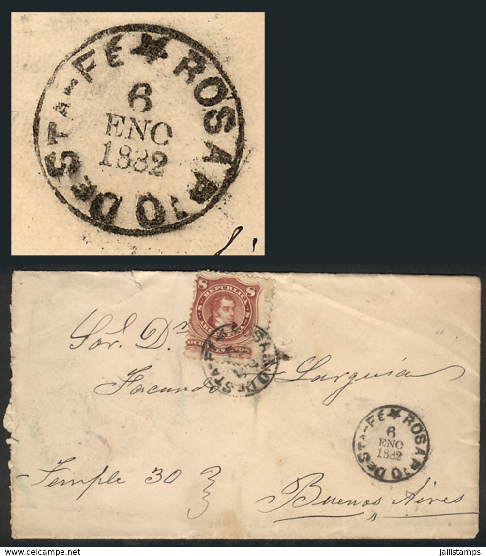 331 ARGENTINA: "Cover Franked By GJ.54, With Attractive Cancel ""ROSARIO DE SANTA-FE"" With Star, Sent To Buenos Aires O - Other & Unclassified