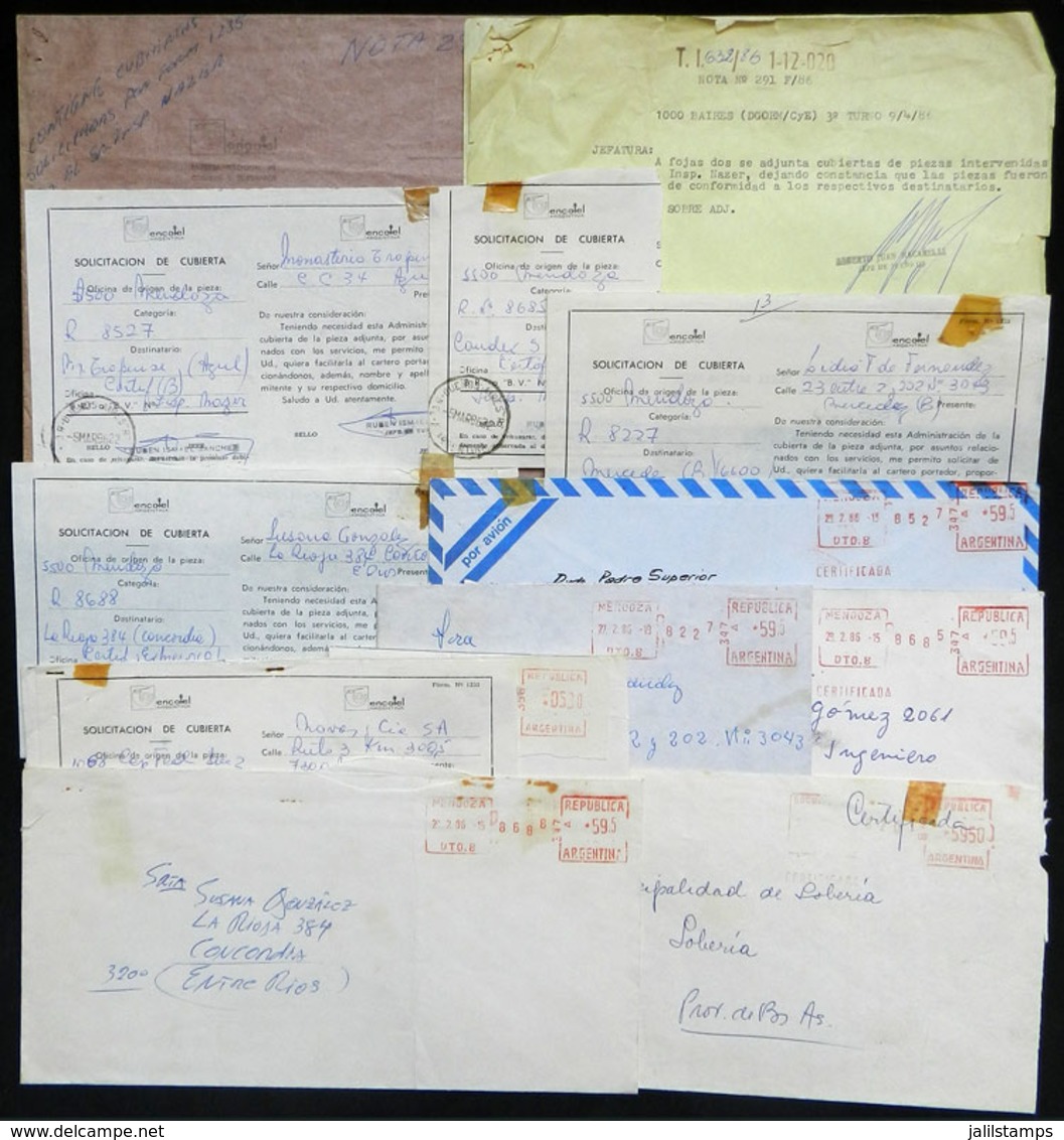 395 ARGENTINA: SOLICITUD DE CUBIERTA: Interesting Group Of 6 Covers Mailed In 1986, In Each Case The Mail Requested That - Other & Unclassified