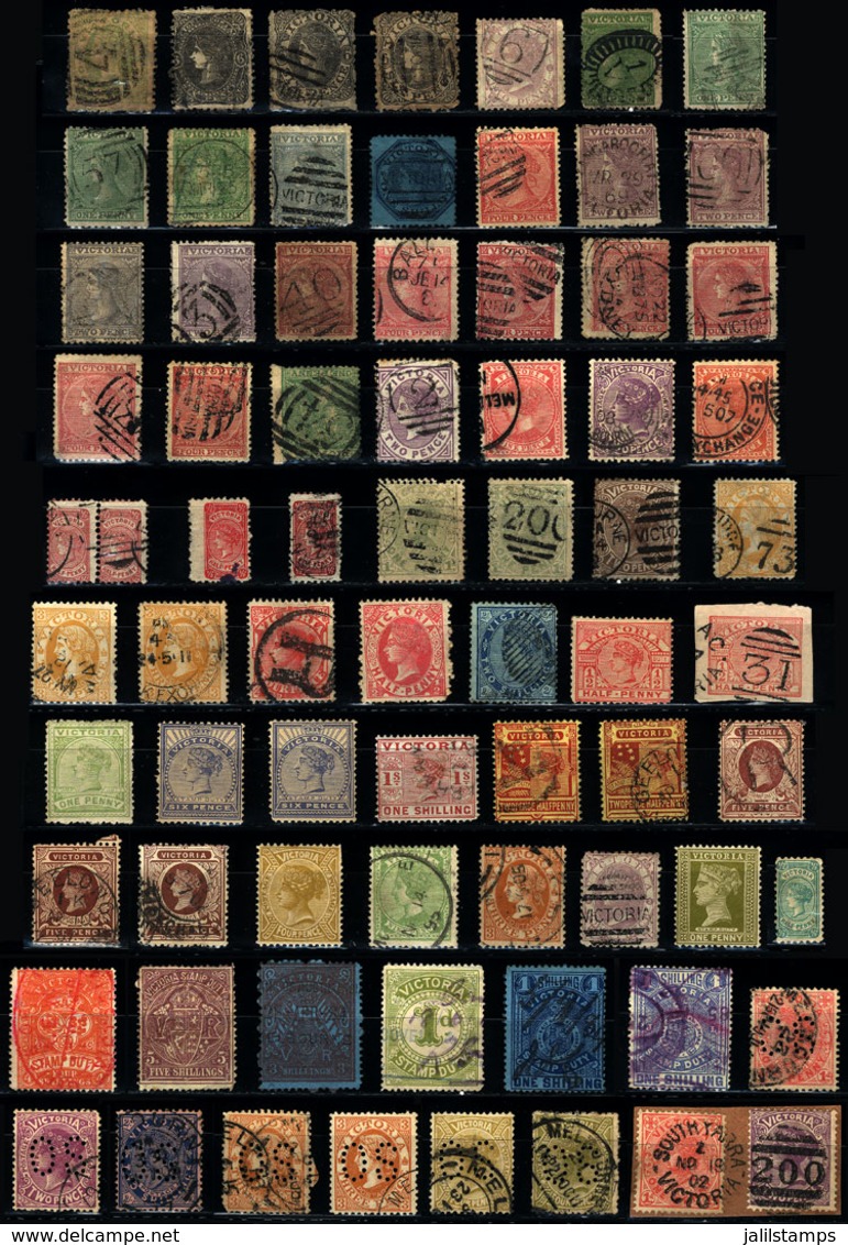 429 AUSTRALIA - VICTORIA: Lot Of Old Stamps, In General Of Fine To VF Quality, Interesting! - Used Stamps