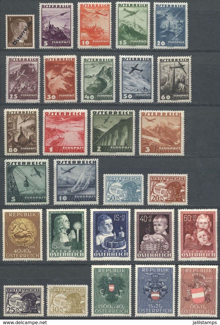 435 AUSTRIA: Lot Of Good Stamps And Sets, Mint (several With Hinge Mark And Some MNH, Only One Without Gum), Fine To Exc - Sonstige & Ohne Zuordnung