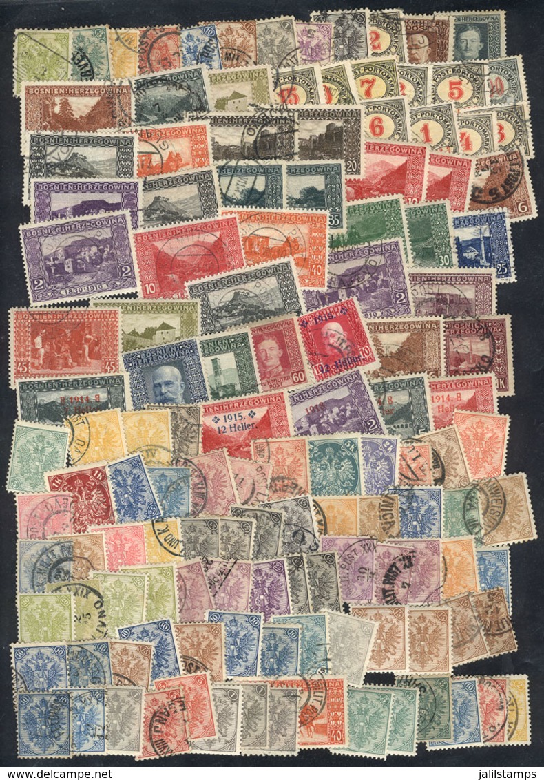 451 BOSNIA HERZEGOVINA: Lot With Large Number (several Hundreds) Of Old Stamps, It May Include Hig Values Or Good Cancel - Bosnië En Herzegovina