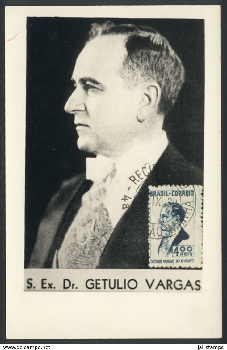 453 BRAZIL: President Getulio VARGAS, Maximum Card Of 1939, VF Quality - Cartes-maximum