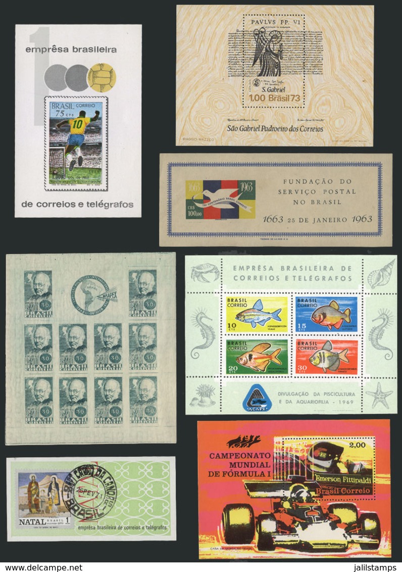 466 BRAZIL: SOUVENIR SHEETS: Lot Of S.sheets, Most MNH, One Used, Excellent General Quality, Low Start! - Andere & Zonder Classificatie
