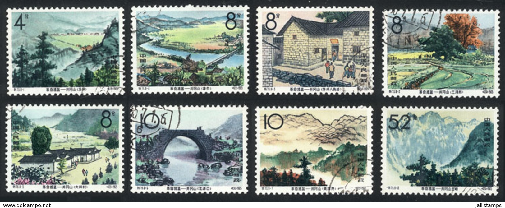 494 CHINA: Sc.834/841, 1965 Jinggang Mountain, Cmpl. Set Uf 8 Values, Used, Excellent Quality! - Autres & Non Classés