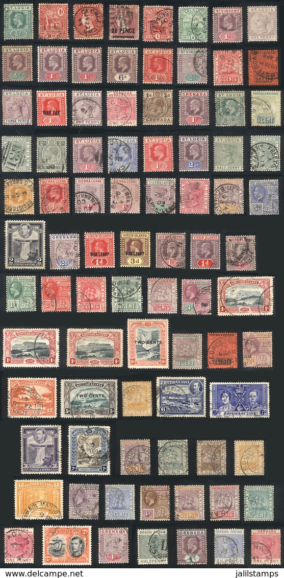 528 BRITISH COLONIES: Lot Of Old Stamps, It May Include High Values Or Good Cancels (completely Unchecked), Very Fine Ge - Autres & Non Classés