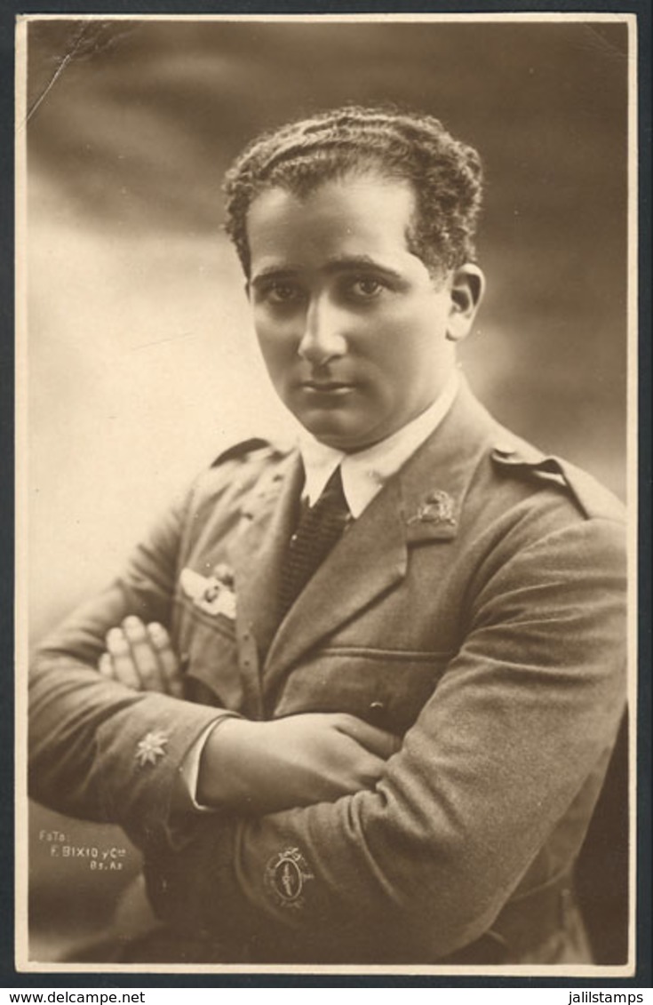 569 SPAIN: Commander (pilot) RAMÓN FRANCO, Very Nice Real Photo PC, Photograph Taken By F. Bixio In Buenos Aires, Minor  - Other & Unclassified