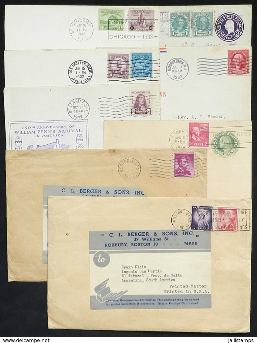 581 UNITED STATES: 8 Covers Used Between 1932 And 1956, Fine General Quality! - Marcofilie