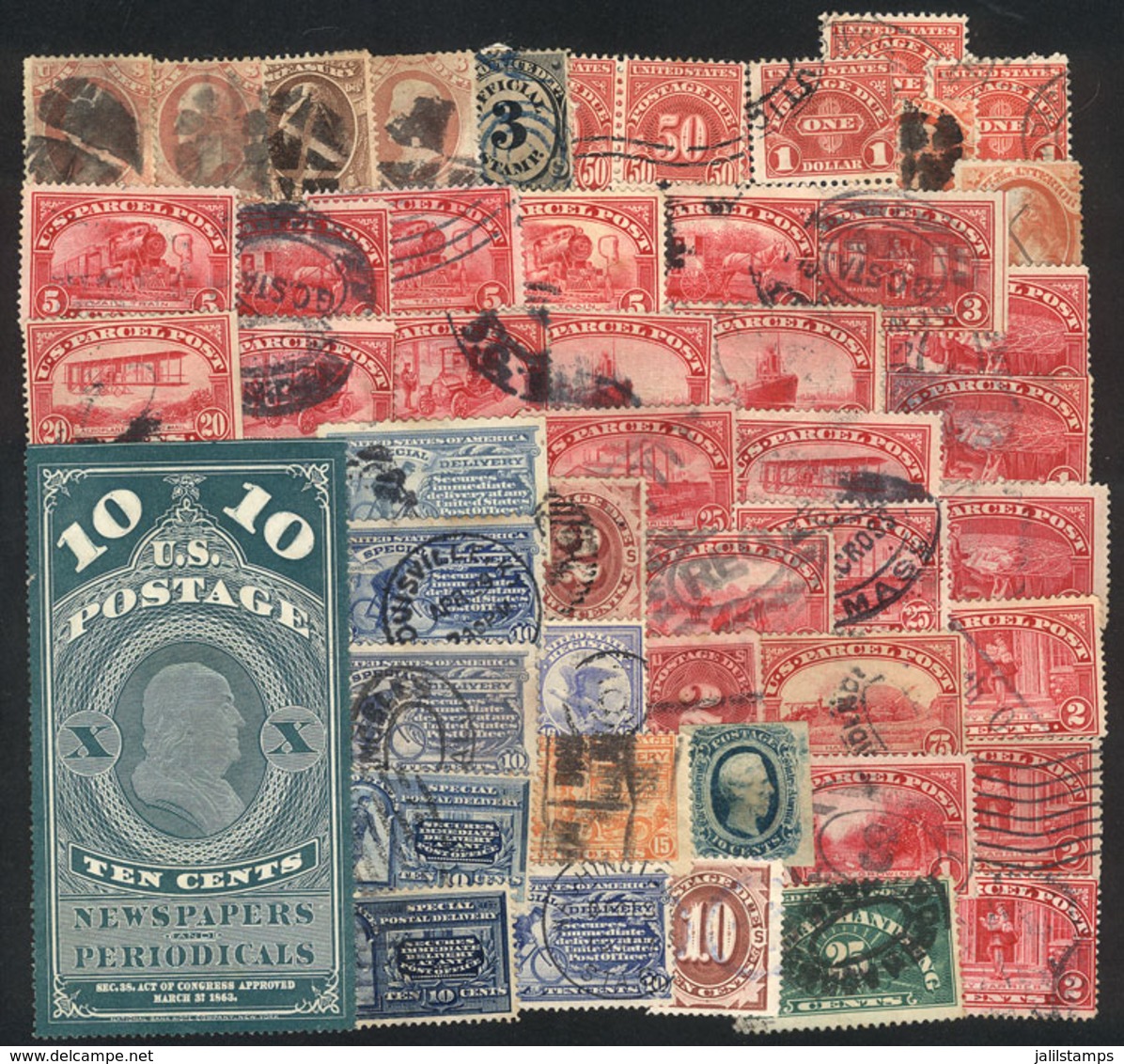 588 UNITED STATES: Back Of The Book: Interesting Lot Of Old Stamps, Most Of Fine Quality (some With Minor Faults), Low S - Autres & Non Classés