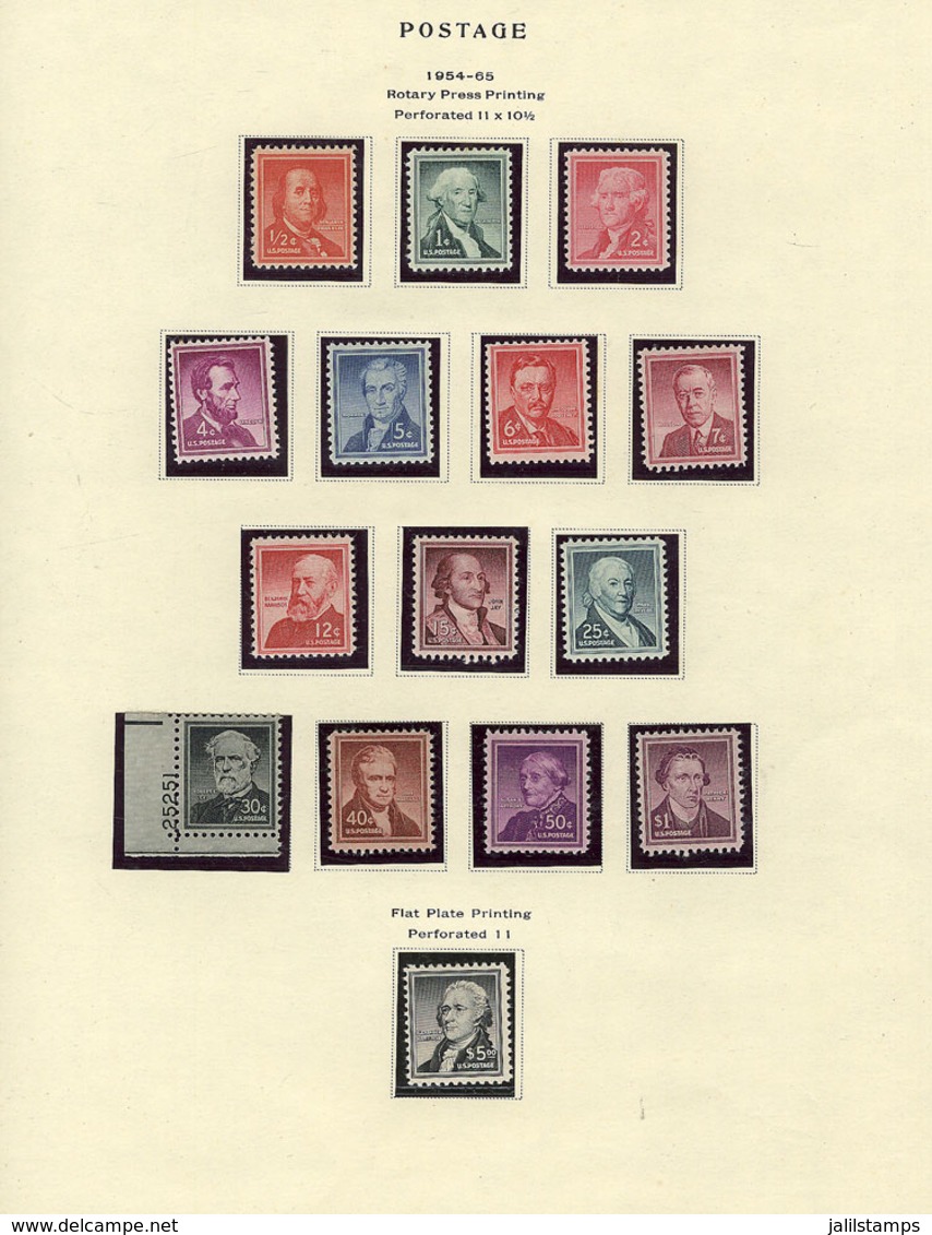 590 UNITED STATES: Collection In Album Pages (circa 1938 To 1956), With Good MNH Stamps And Sets Of Apparently Excellent - Other & Unclassified