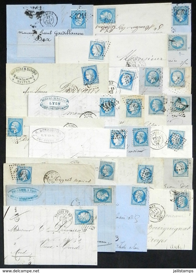 628 FRANCE: 25 Covers Or Folded Covers Used In 1850/70s, Very Fine General Quality! - Andere & Zonder Classificatie