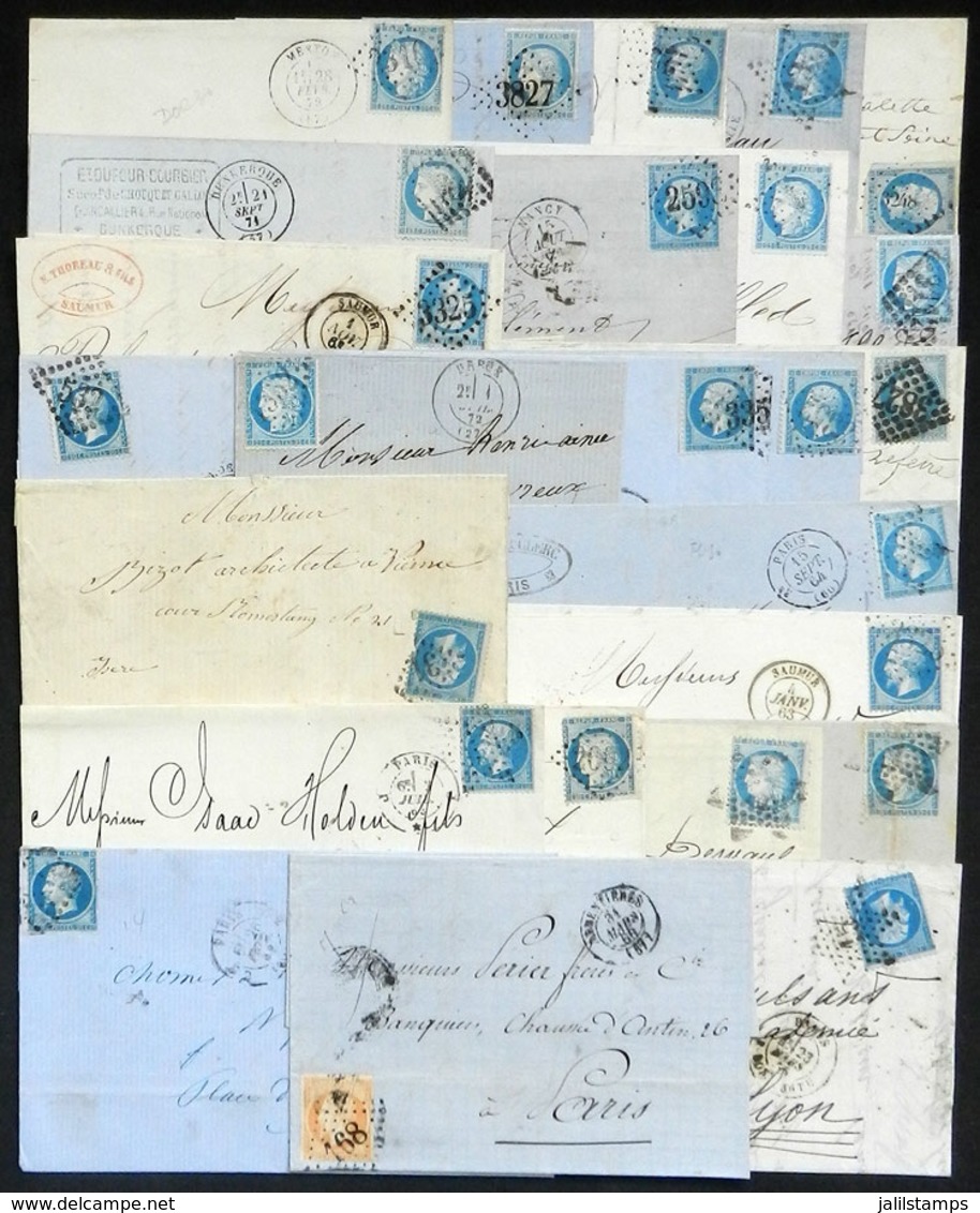 631 FRANCE: 25 Covers Or Folded Covers Used In 1850/70s, Very Fine General Quality! - Other & Unclassified