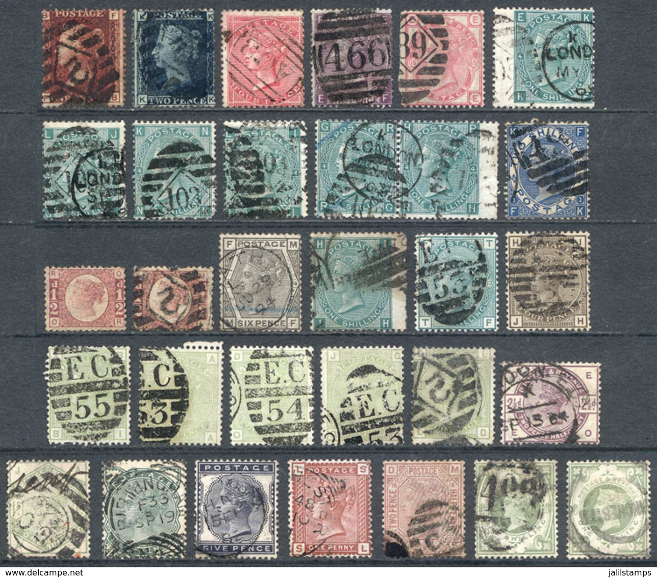 661 GREAT BRITAIN: Lot Of Old And Used Stamps, General Quality Is Fine To Excellent, Scott Catalogue Value US$3,400++, G - Service