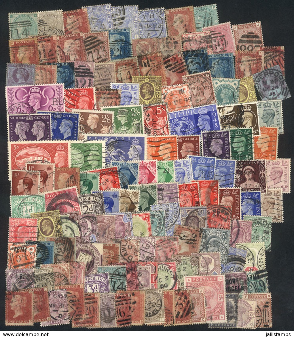 662 GREAT BRITAIN: Lot Of Varied Stamps, It May Include High Values Or Good Cancels (completely Unchecked), A Few With M - Officials