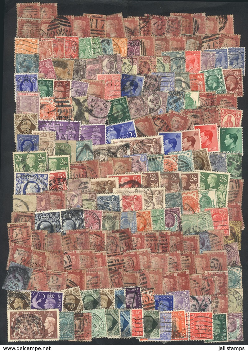 663 GREAT BRITAIN: Lot Of Varied Stamps, It May Include High Values Or Good Cancels (completely Unchecked), A Few With M - Service