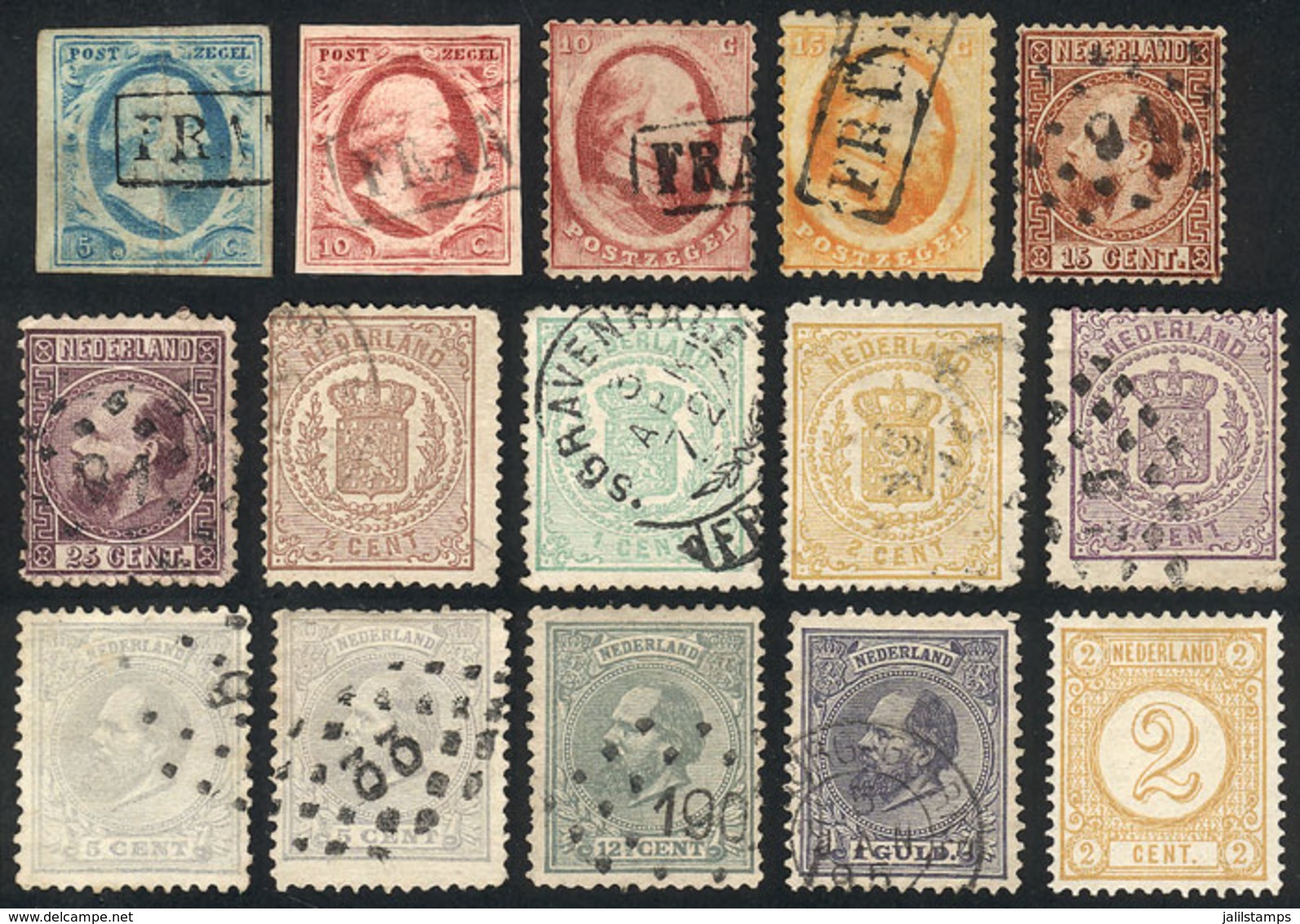 676 NETHERLANDS: Small Lot Of Old Stamps, Some With Defects, Others Of Very Fine Quality, Scott Catalog Value US$400+ - Andere & Zonder Classificatie