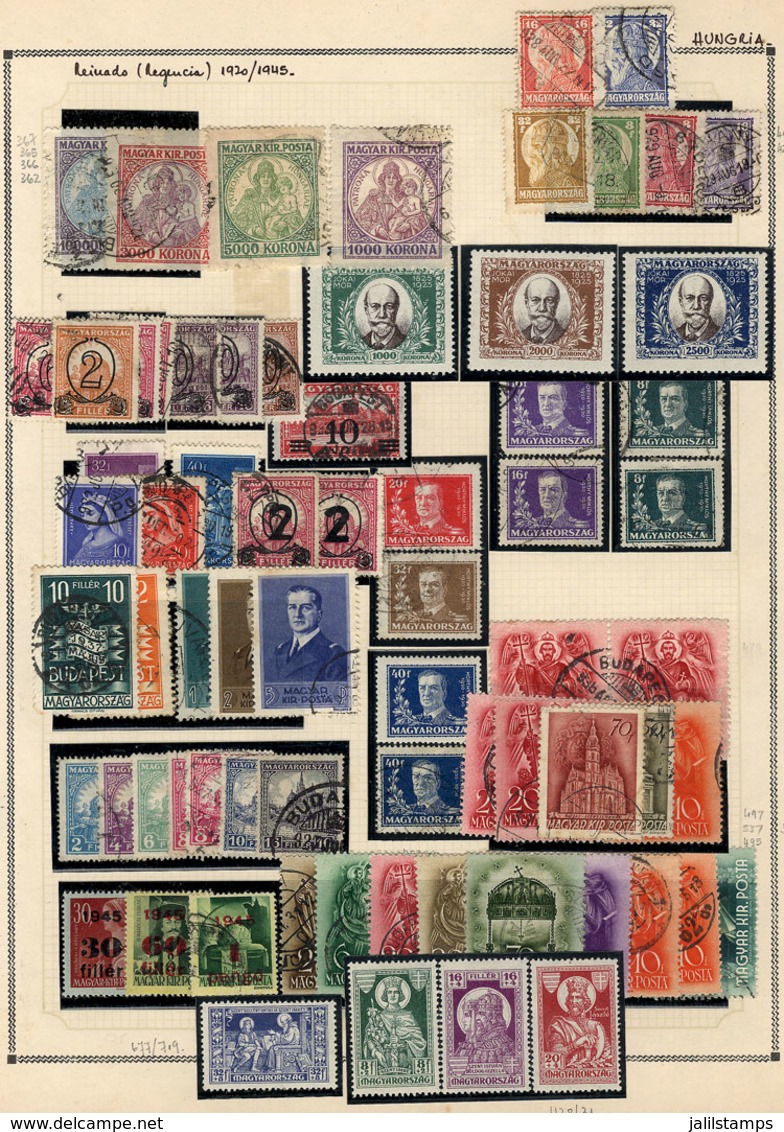 685 HUNGARY: Collection With Several Thousands Used Or Mint Stamps (without Gum, With Gum And Hinge Marks, Or MNH) In Al - Autres & Non Classés