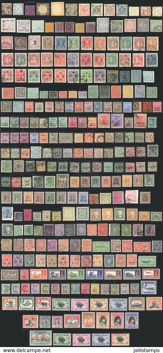 688 INDIA: INDIAN STATES: Lot Of Used Or Mint Stamps, Most Of Fine To VF Quality (a Low Percentage May Have Minor Faults - Autres & Non Classés
