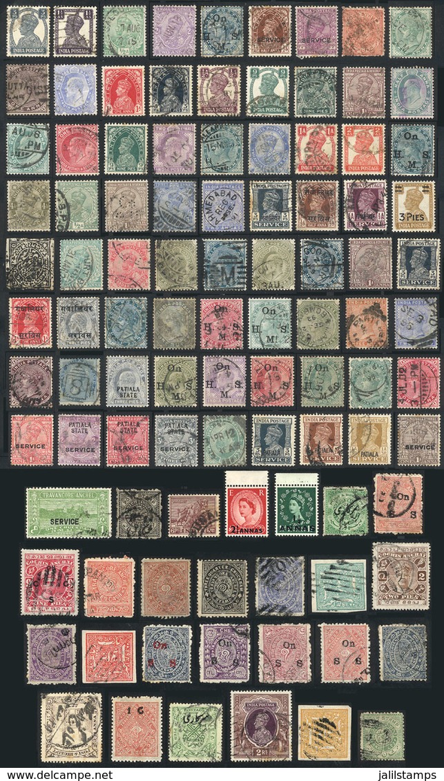 689 INDIA: Lot Of Old Stamps, It May Include High Values Or Good Cancels (completely Unchecked), Very Fine General Quali - Autres & Non Classés