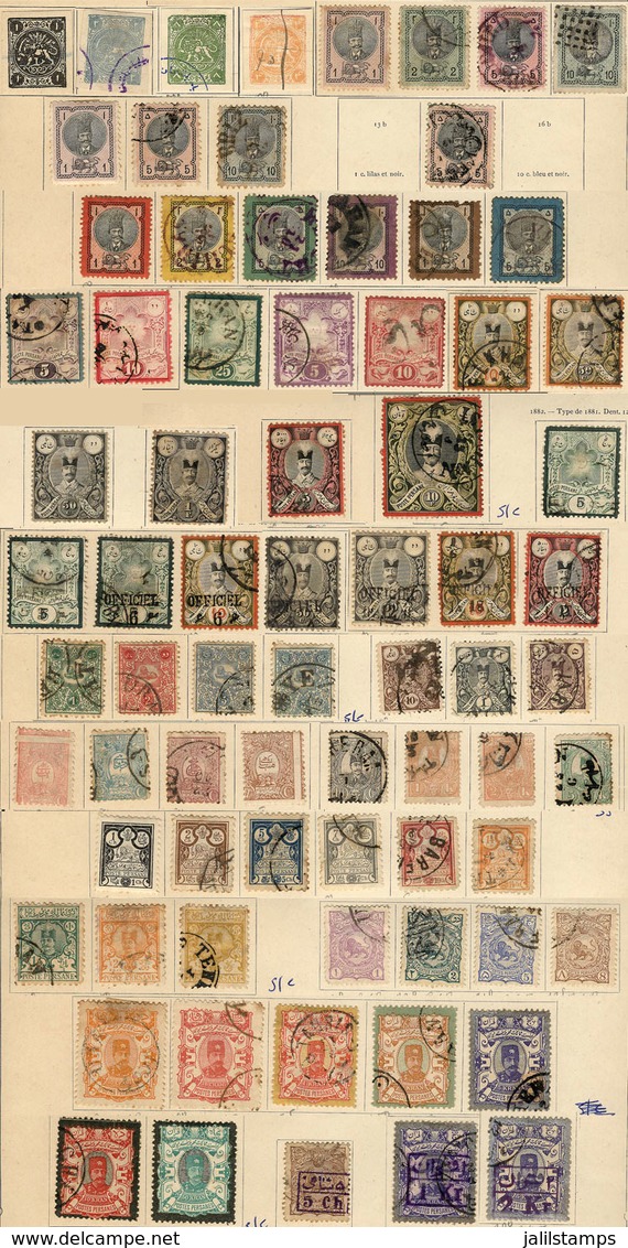 692 IRAN: Very Old Collection In Album Pages, Including Large Number Of Classic And Scarce Stamps, Also Very Nice Cancel - Iran