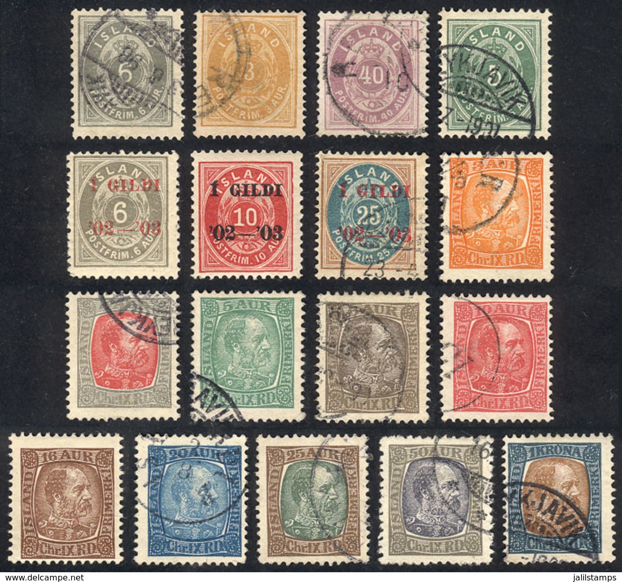 698 ICELAND: Small Lot Of Old Stamps, Used Or Mint With Original Gum, Very Fine General Quality! - Autres & Non Classés