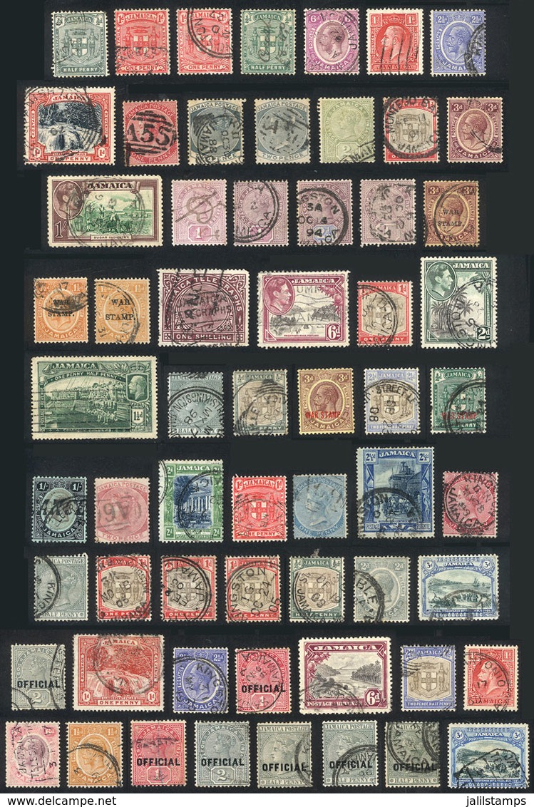 738 JAMAICA: Lot Of Old Stamps, It May Include High Values Or Good Cancels (completely Unchecked), Very Fine General Qua - Other & Unclassified