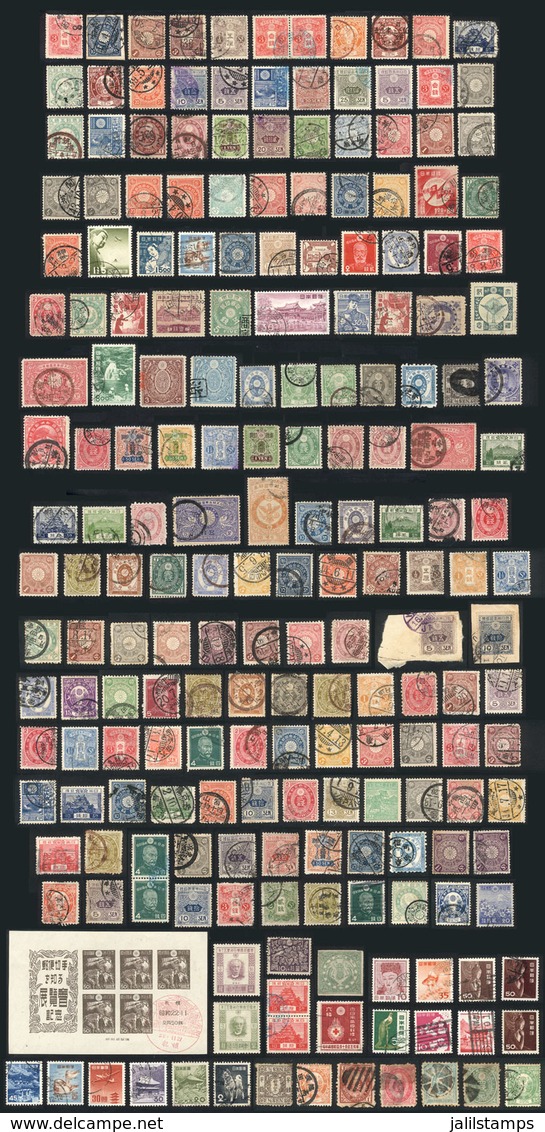 744 JAPAN: Lot Of Old Stamps, It May Include High Values Or Good Cancels (completely Unchecked), Very Fine General Quali - Andere & Zonder Classificatie