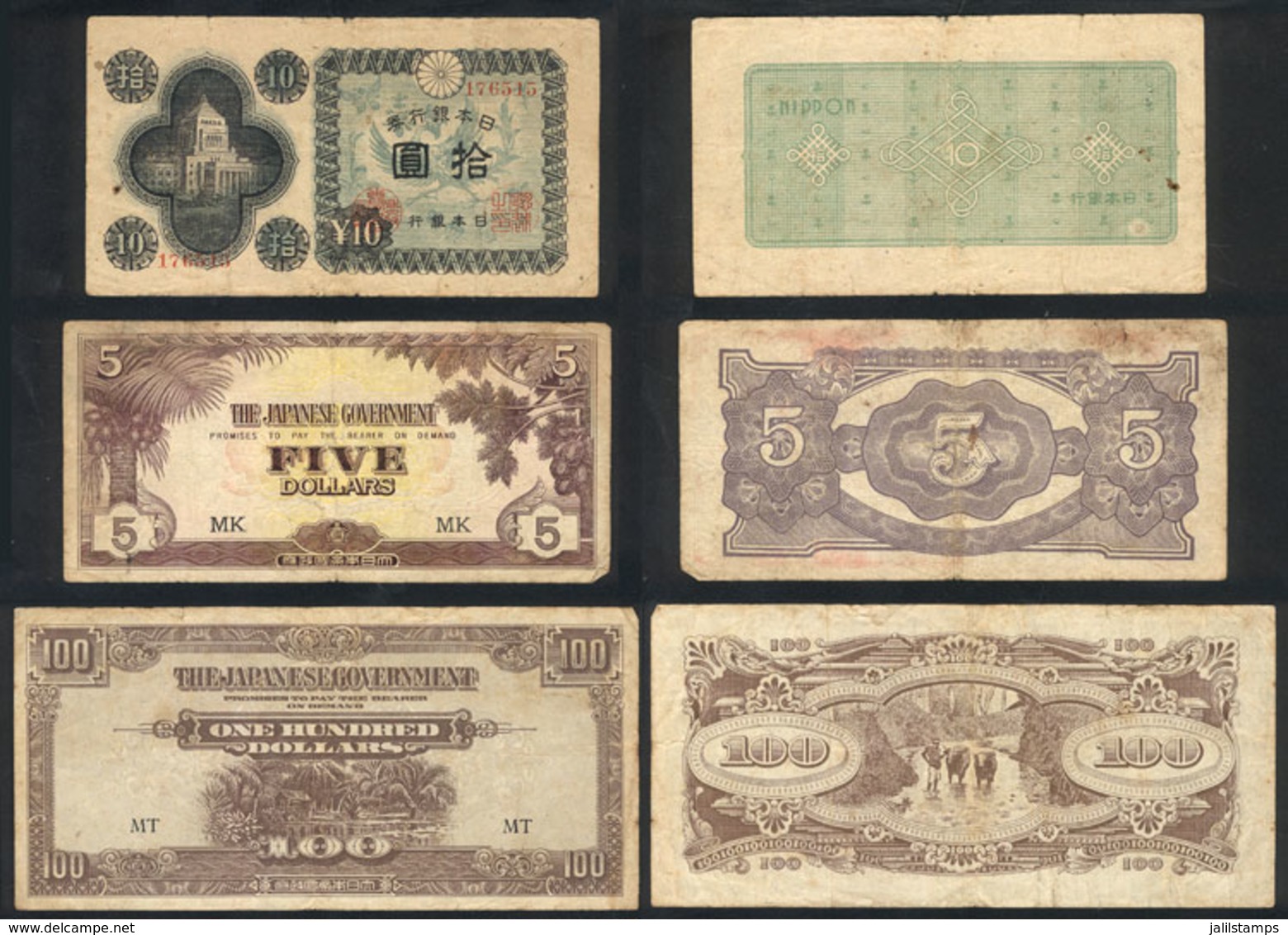 748 JAPAN: 3 Old Banknotes, Very Interesting! - Zonder Classificatie