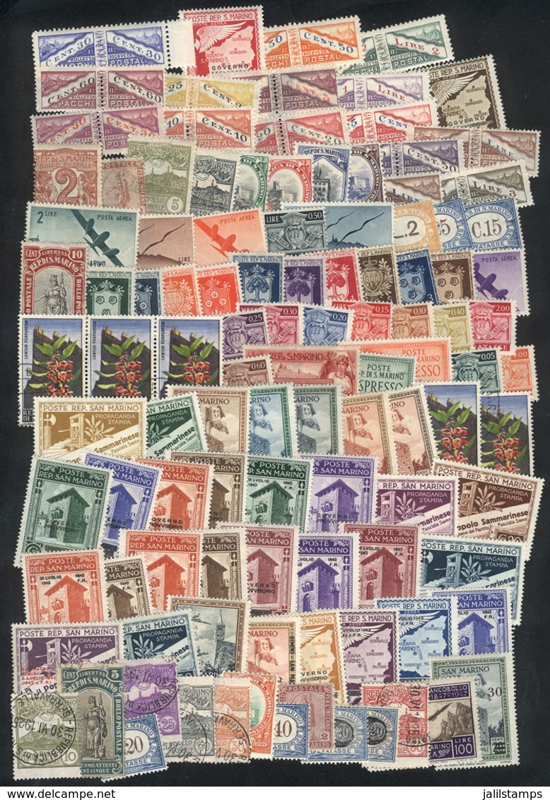 840 SAN MARINO: Lot Of Varied Stamps, It May Include High Values Or Good Cancels (completely Unchecked), A Few With Mino - Other & Unclassified