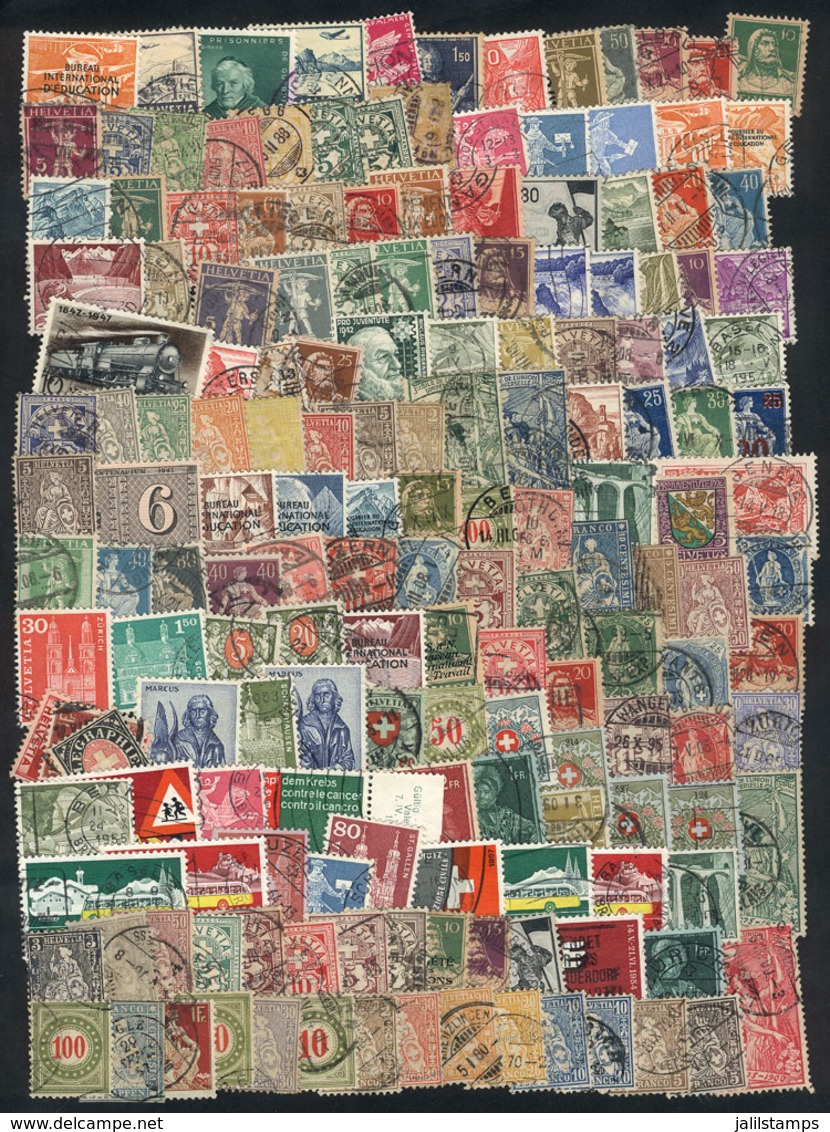 900 SWITZERLAND: Lot Of Varied Stamps, It May Include High Values Or Good Cancels (completely Unchecked), A Few With Min - Other & Unclassified