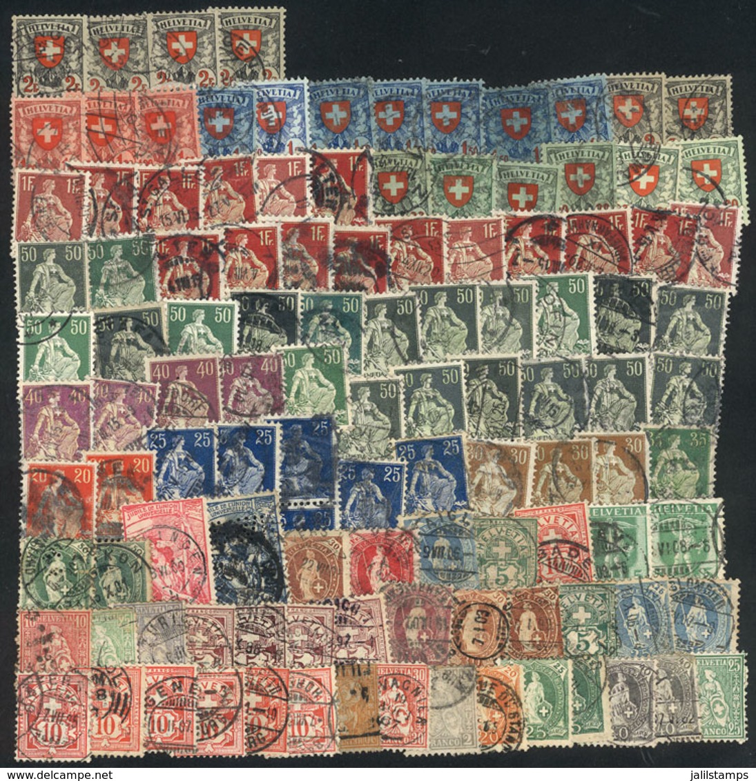 901 SWITZERLAND: Interesting Lot Of Old Stamps, Most Of Fine Quality (some With Minor Faults), Low Start! - Other & Unclassified