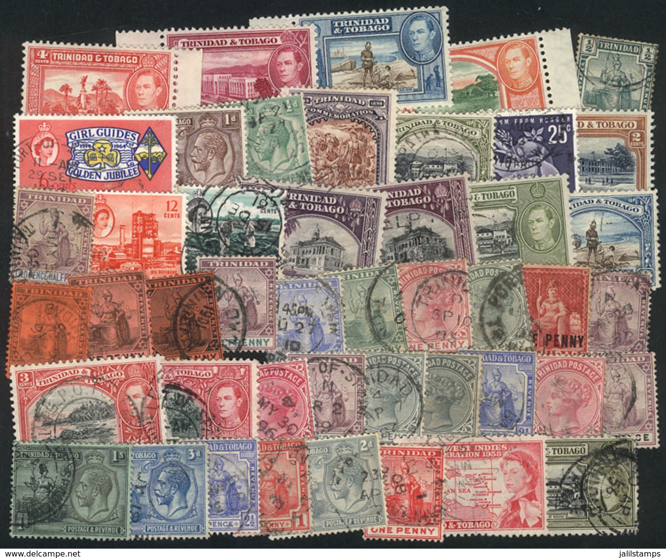 903 TRINIDAD & TOBAGO: Lot Of Old Stamps, It May Include High Values Or Good Cancels (completely Unchecked), Very Fine G - Trinité & Tobago (1962-...)