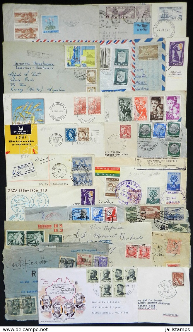 910 WORLDWIDE: About 15 Covers (fine To VF General Quality) + 6 Cover Fronts (with Defects) Of Varied Countries And Peri - Andere & Zonder Classificatie