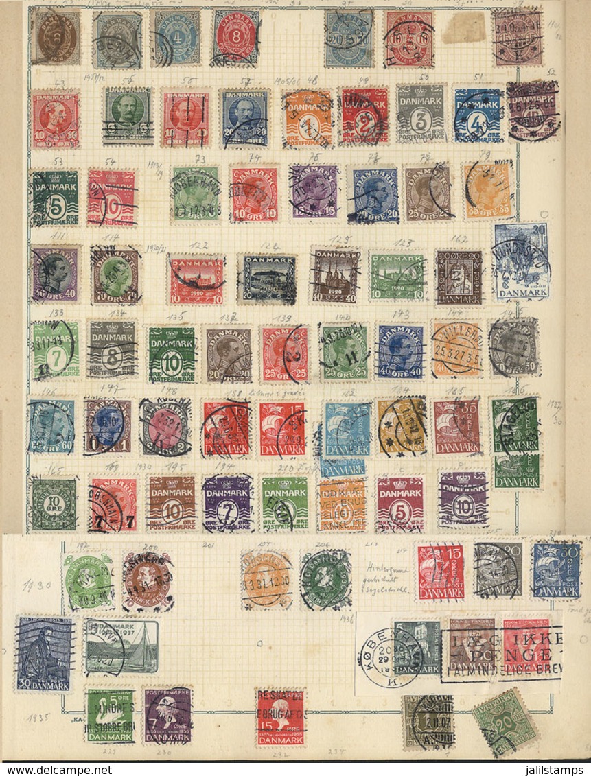 912 WORLDWIDE: EUROPEAN COUNTRIES: Old Collection On Album Pages, Many Hundreds Stamps (probably Thousands), Very Intere - Other & Unclassified