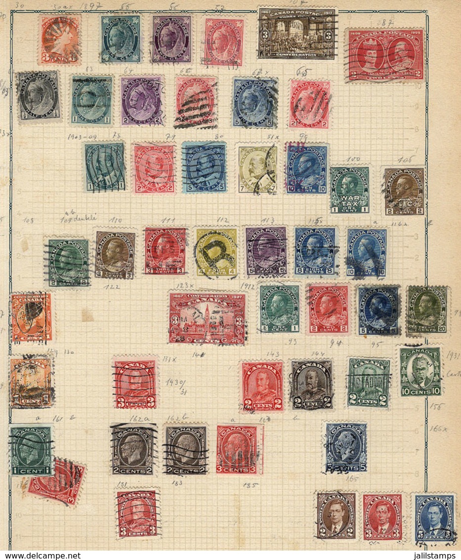 916 WORLDWIDE: Old Collection On Album Pages, Many Hundreds Of Interesting Stamps (probably Thousands), It Surely Includ - Other & Unclassified