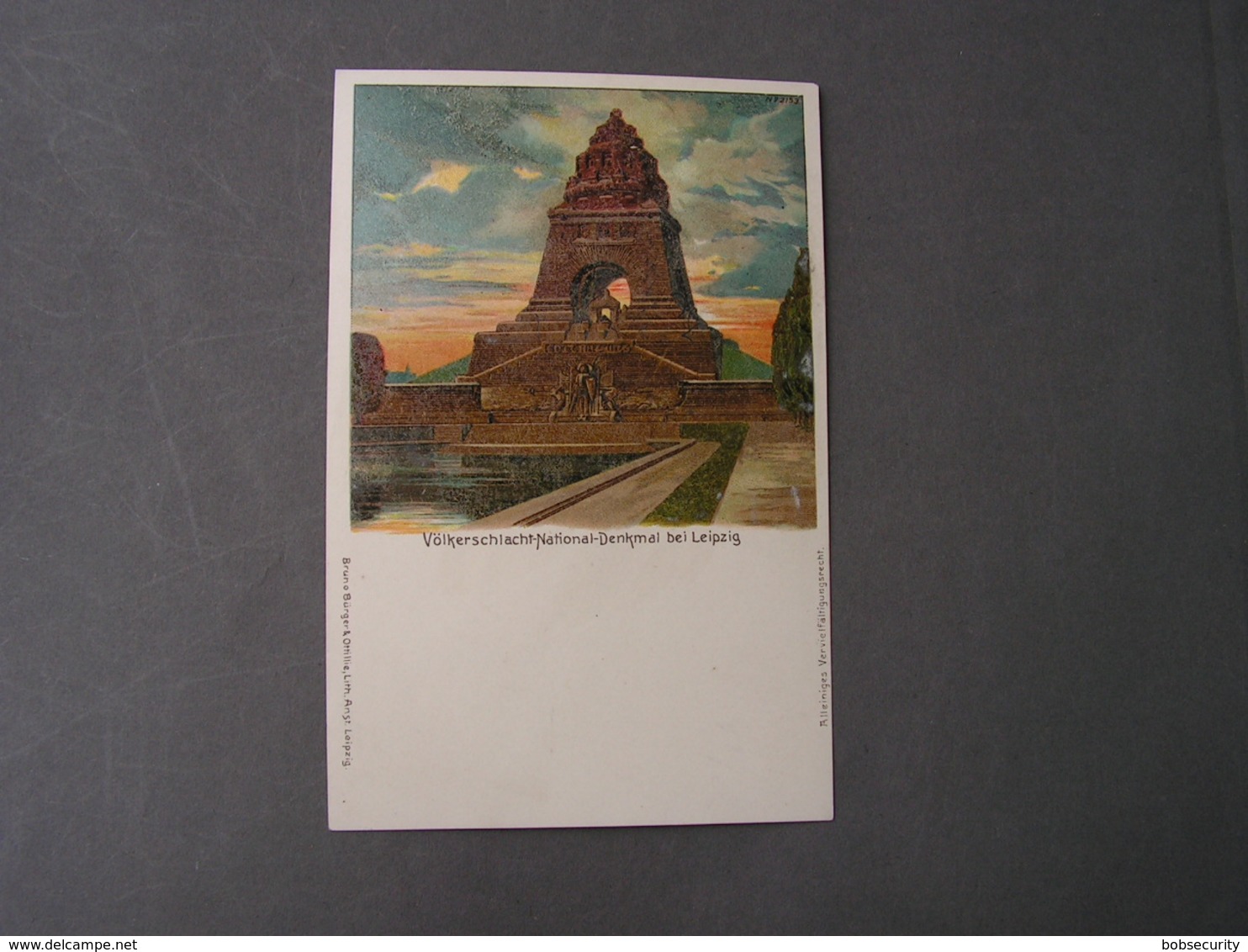 Leipzig Litho Völkerschlacht Denkmal *  Ca. 1900 - Leipzig