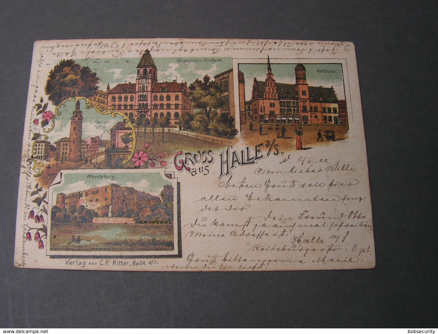 Halle Litho Bahnpost   1900 Litho Not Perfect - Halle (Saale)