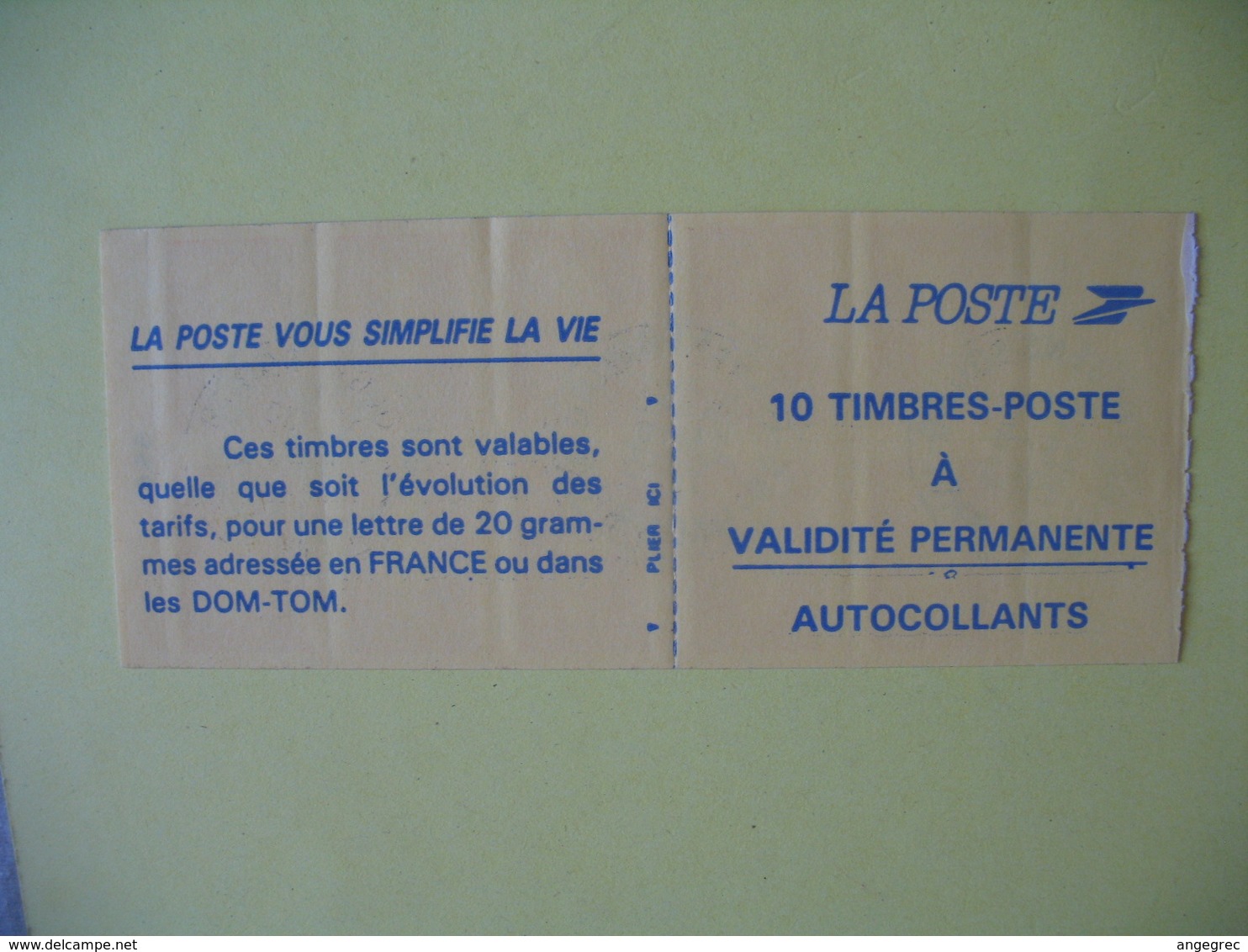 Carnet  Type Marianne  De Briat  N° 2874 C1  Oblitération Folgensbourg  Au 23/6/1993 - Autres & Non Classés