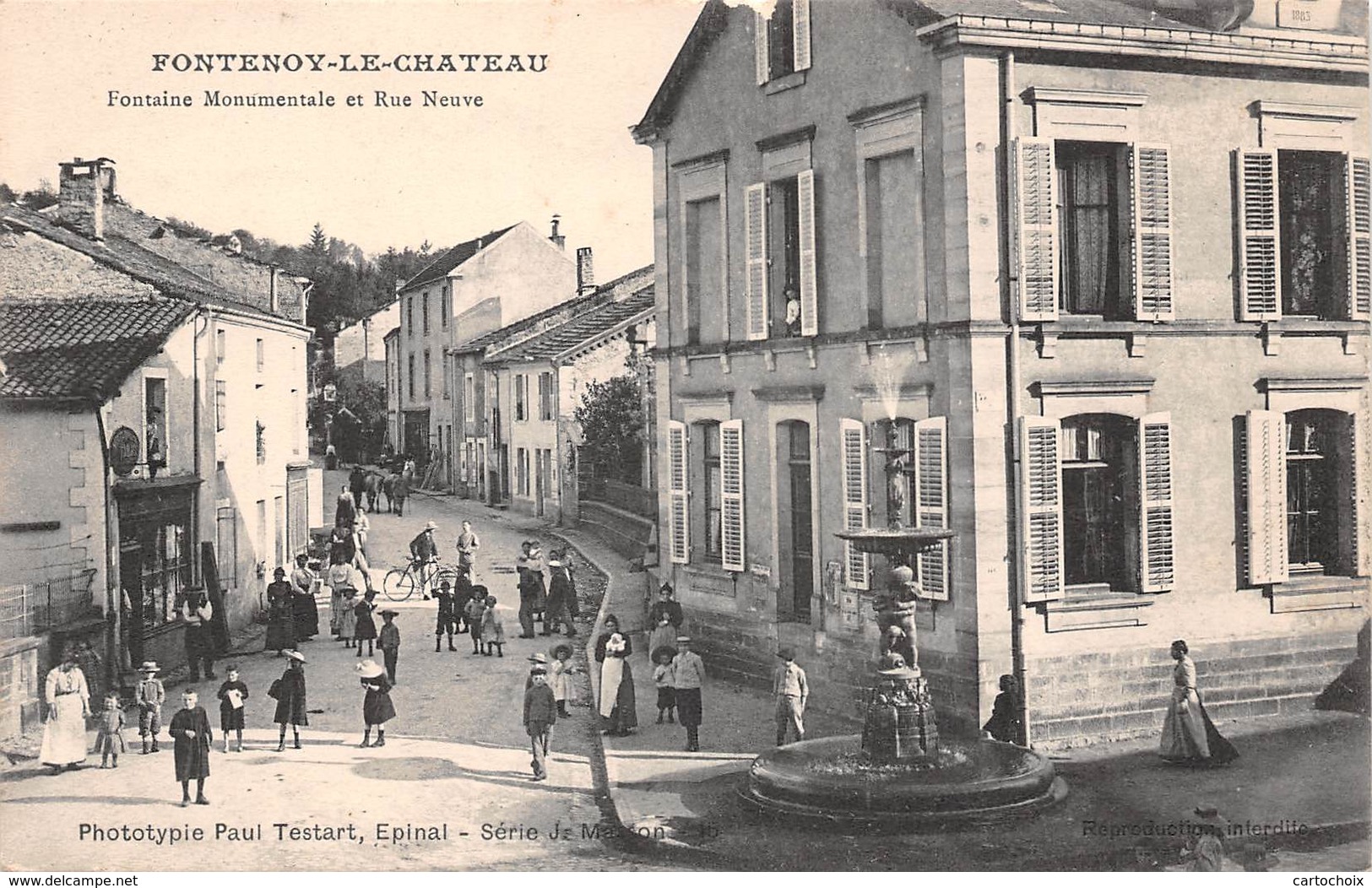 88 - Fontenoy-le-Chateau - Fontaine Monumentale - Rue Neuve - Sublime Animation - Autres & Non Classés