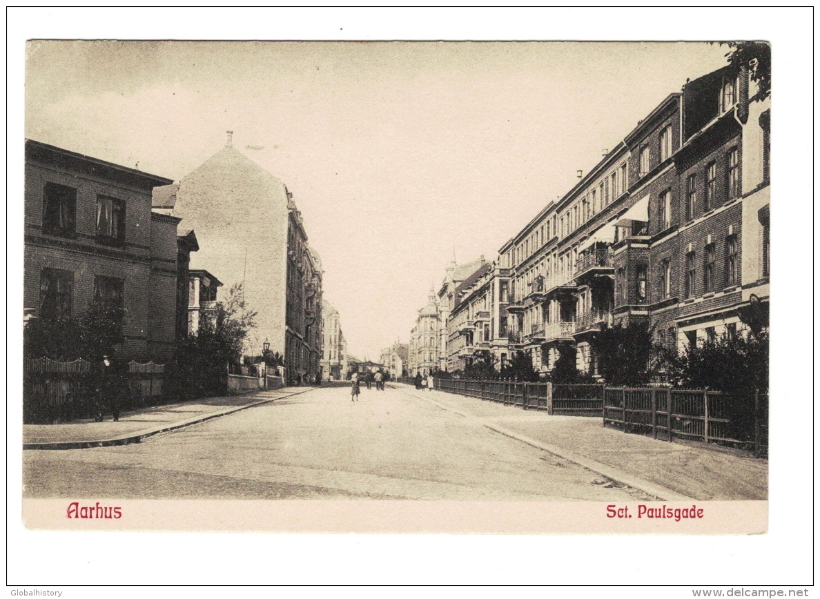 DE1208   DENMARK  AARHUS   SCT. PAULSGADE  POSTCARD - Denemarken