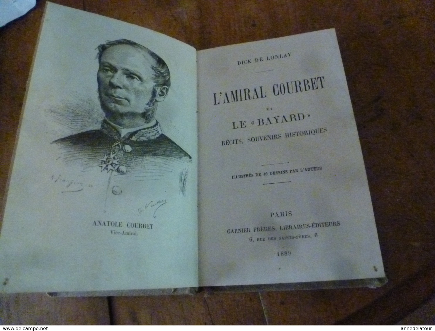 1889 L'AMIRAL Courbet Et LE BAYARD,récits,souvenirs Historiques, Illust. De 40 Dessins De L'auteur,(par Dick De Lonlay) - 1801-1900