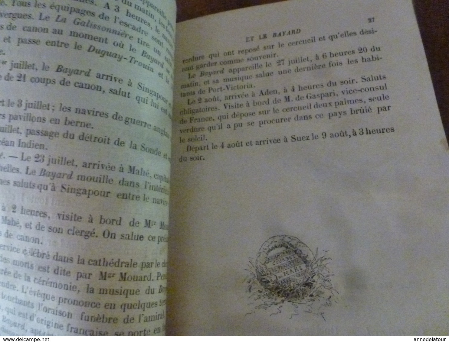 1889 L'AMIRAL Courbet et LE BAYARD,récits,souvenirs historiques, illust. de 40 dessins de l'auteur,(par Dick de Lonlay)