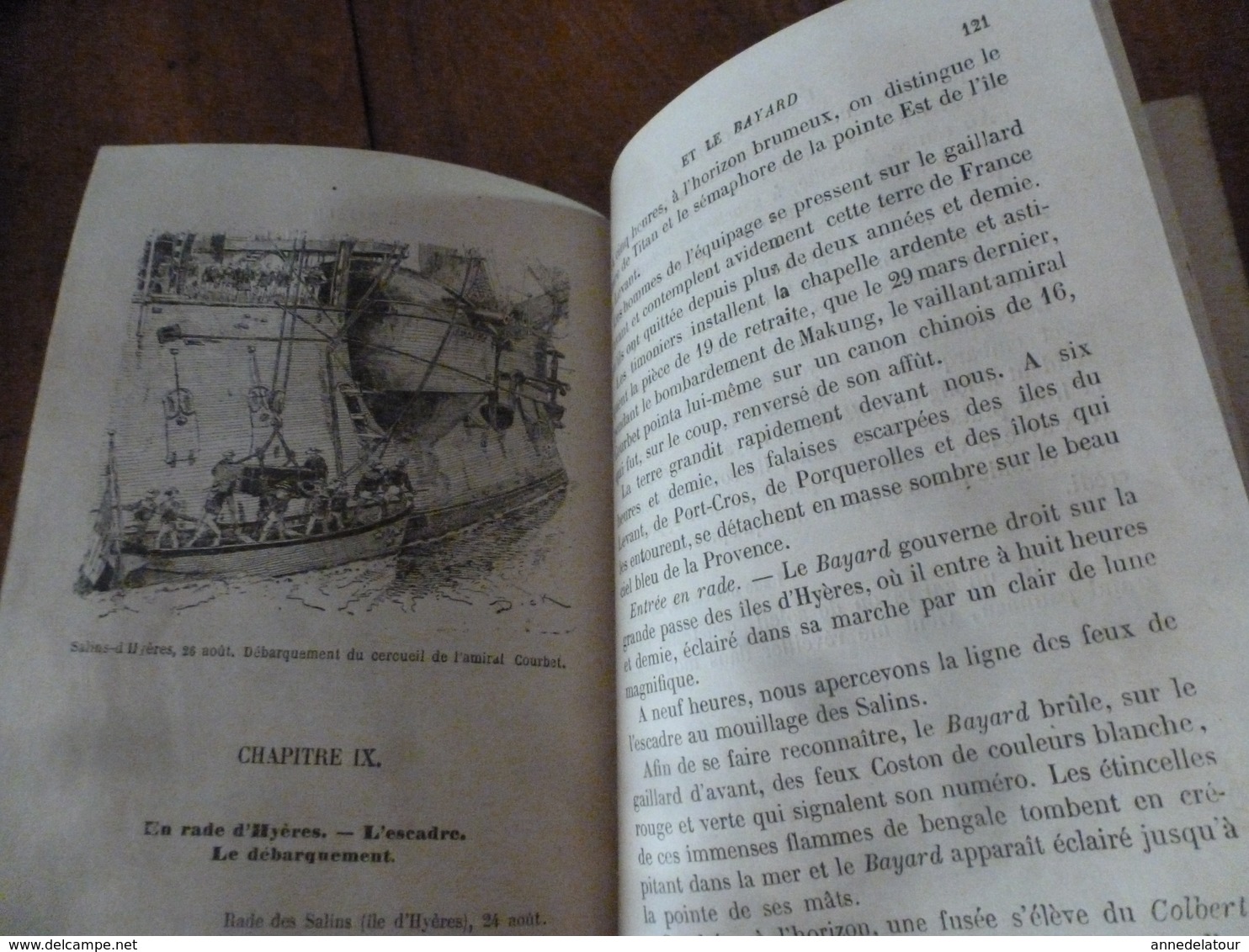 1889 L'AMIRAL Courbet et LE BAYARD,récits,souvenirs historiques, illust. de 40 dessins de l'auteur,(par Dick de Lonlay)